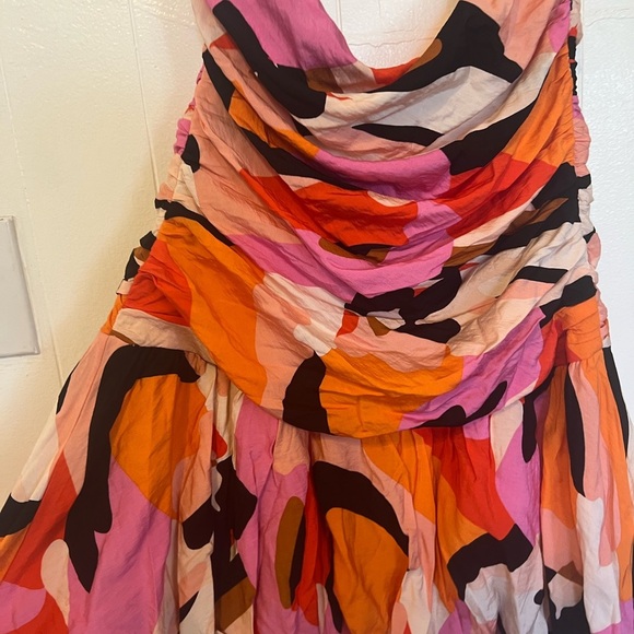 Vibrant Multicolor Halter Dress - Picture 2 of 5